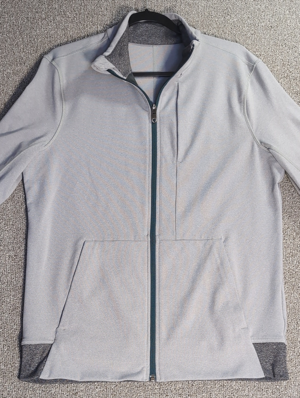 Lululemon Six Pack Jacket - Bomber/Track Jacket - Size Medium In Light Gray - Picture 3 of 11